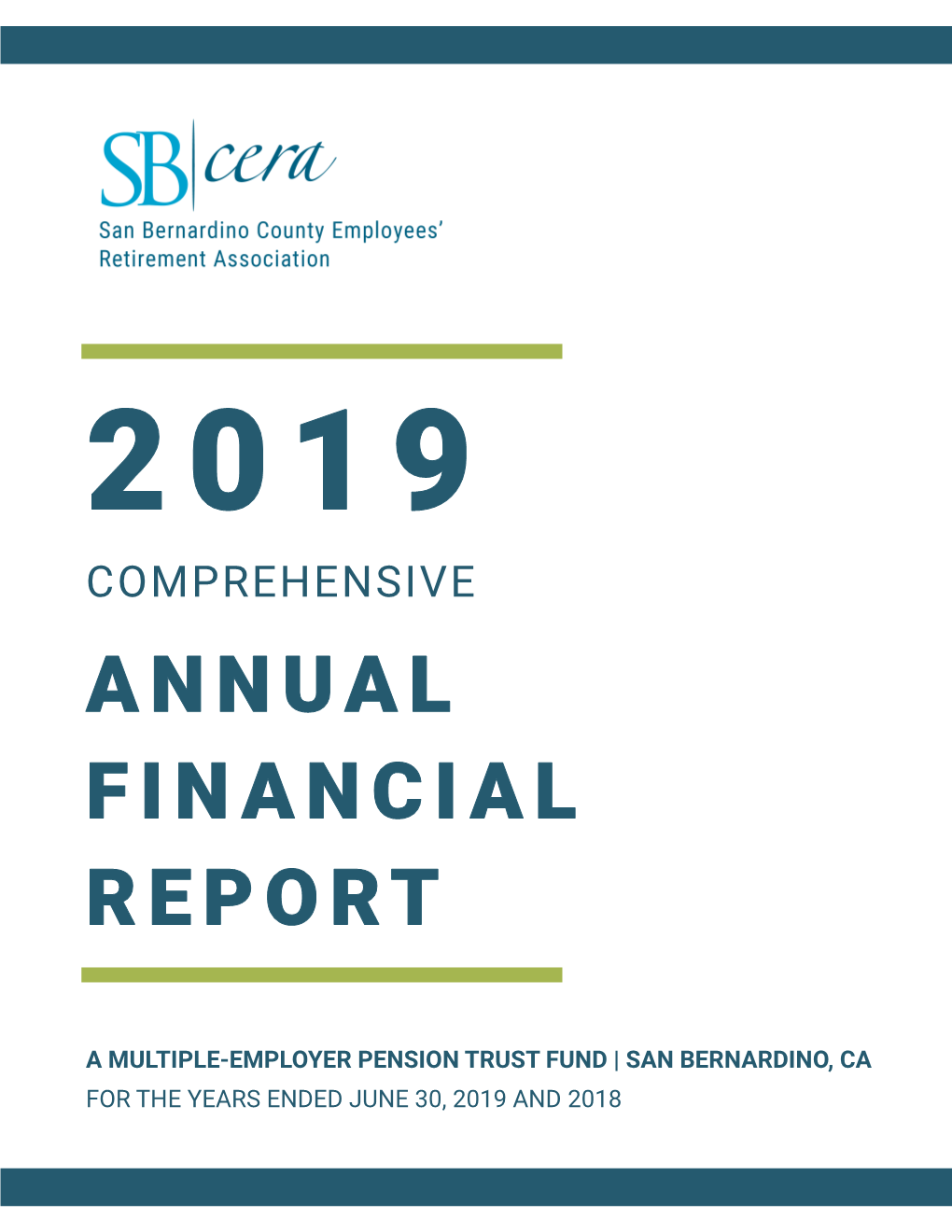 Comprehensive Annual Financial Report (CAFR) 2019