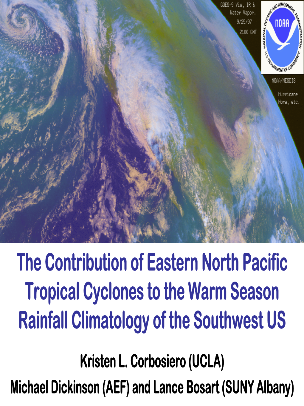 The Contribution of Eastern North Pacific Tropical Cyclones to the Warm Season Rainfall Climatology of the Southwest US