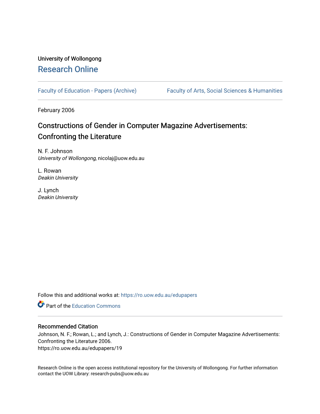 Constructions of Gender in Computer Magazine Advertisements: Confronting the Literature