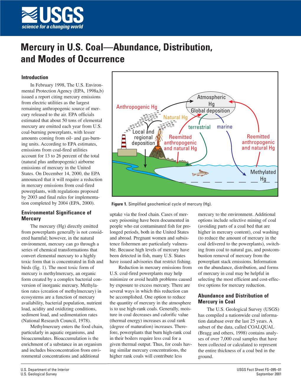 U.S. Geological Survey Fact Sheet FS-095-01