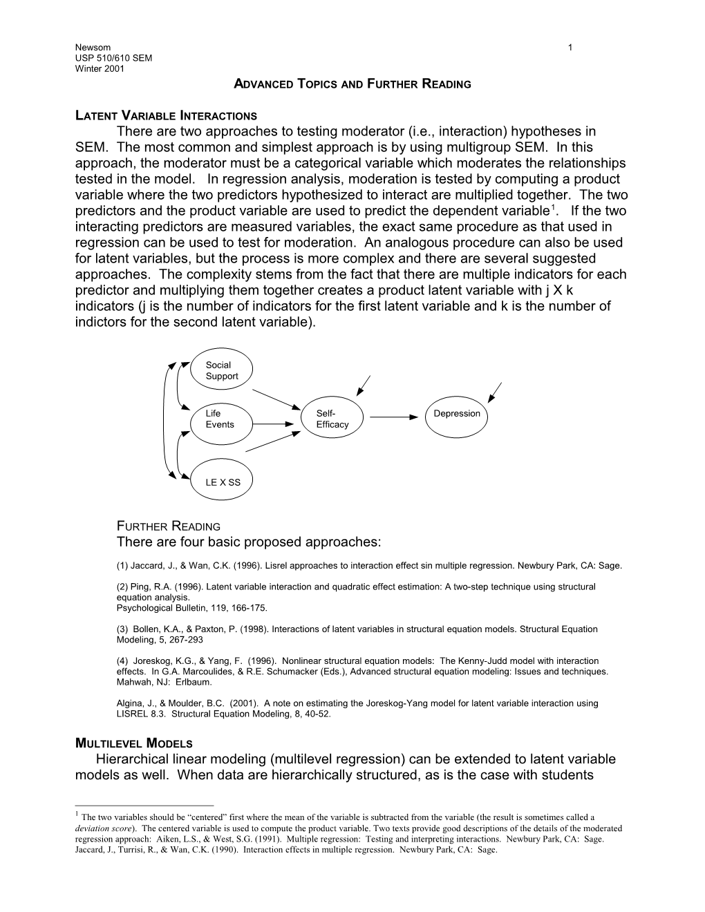 Introduction to Structual Equation Models