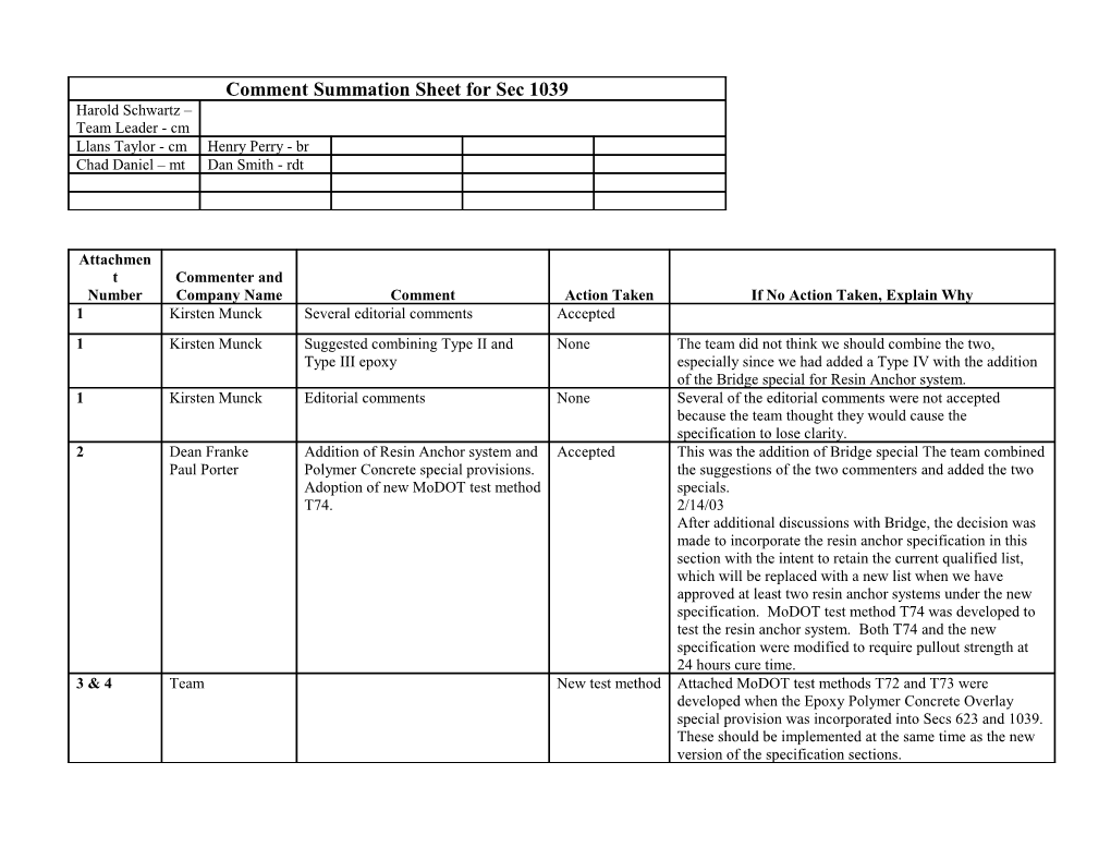 Section 1001 Performance Related Specification s2