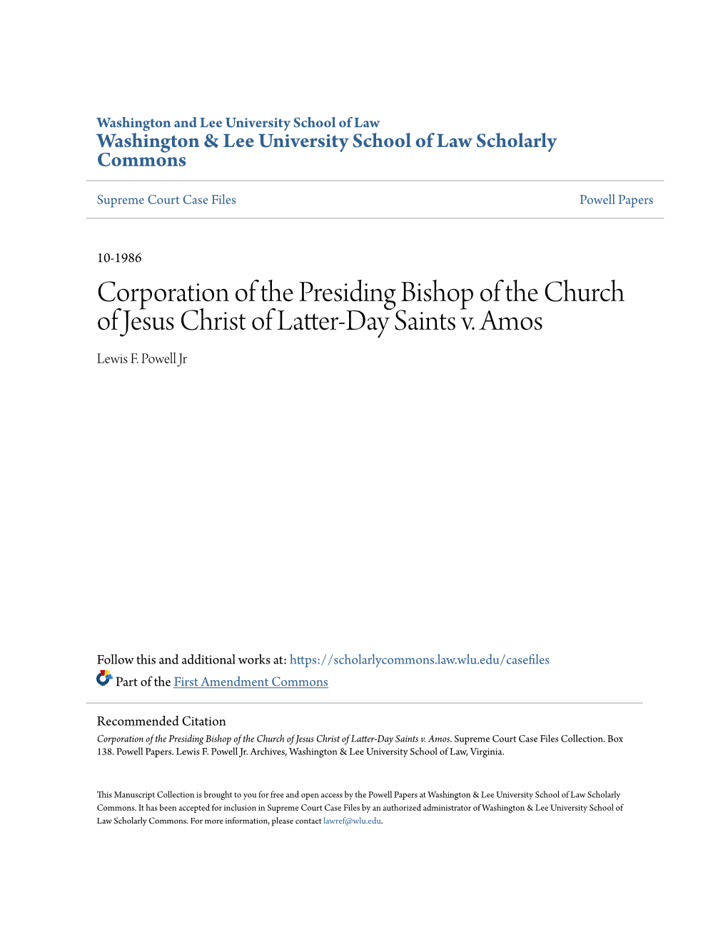 Corporation of the Presiding Bishop of the Church of Jesus Christ of Latter-Day Saints V