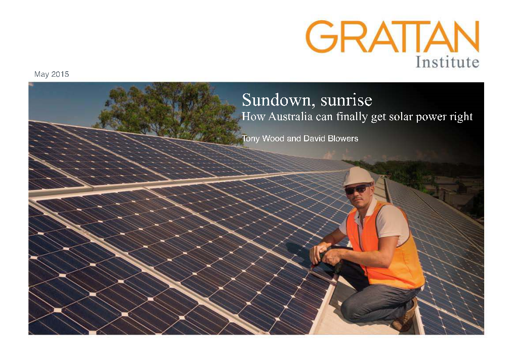 Sundown, Sunrise How Australia Can Finally Get Solar Power Right