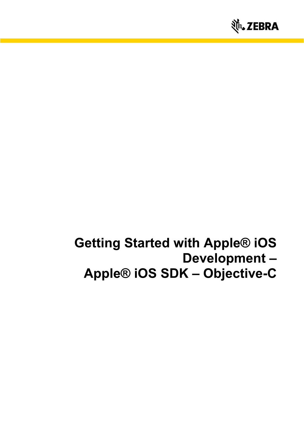 Apple® Ios SDK – Objective-C