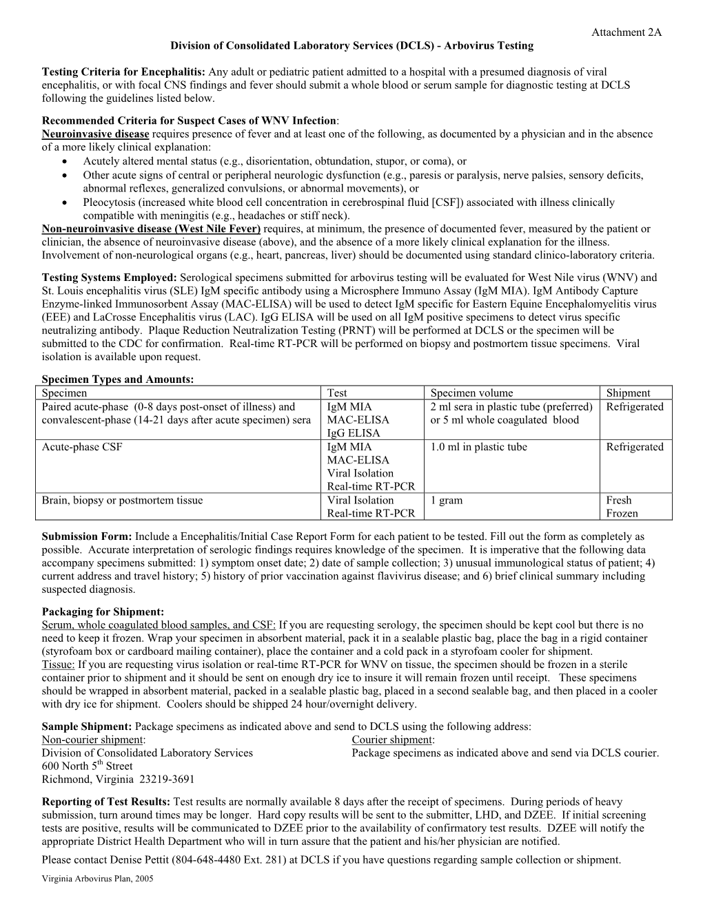 (DCLS) - Arbovirus Testing