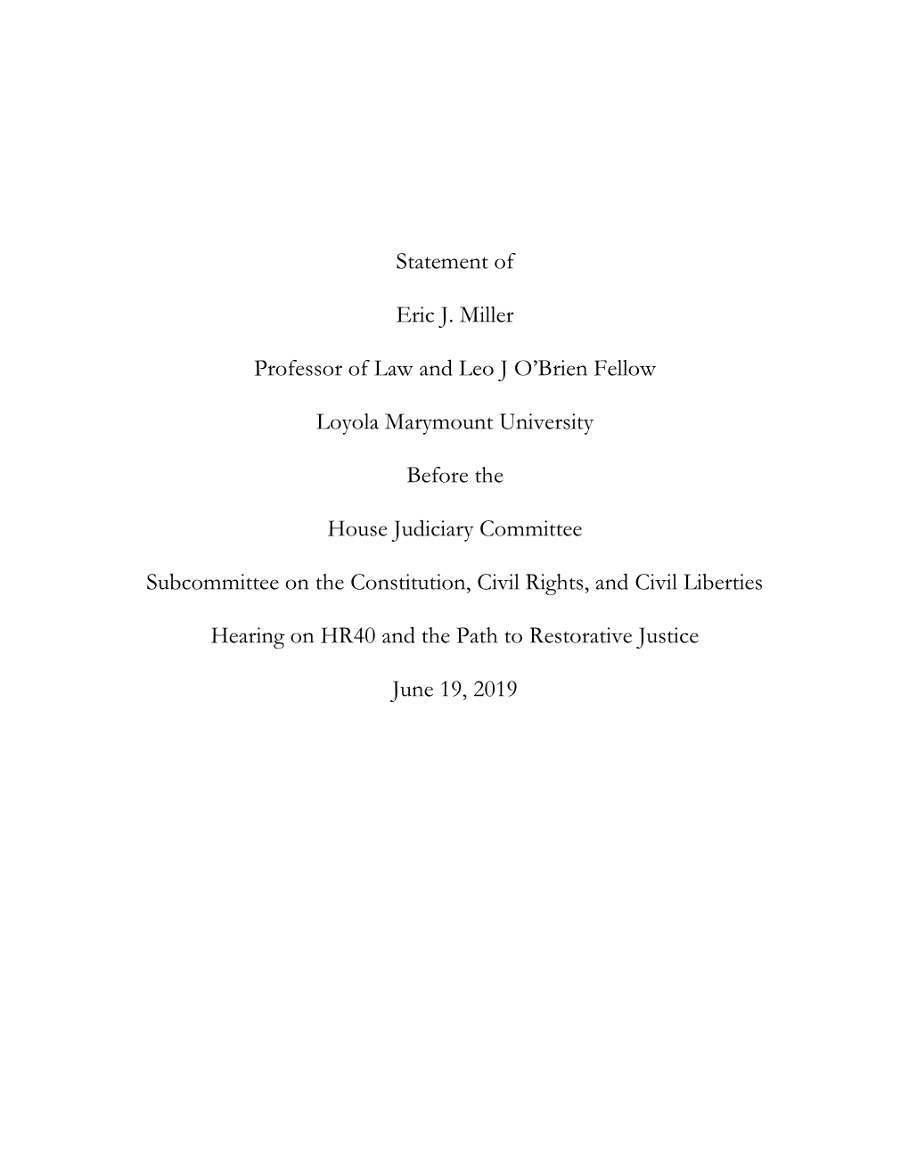 Opponents of African American Reparations Point To: (1) the Statute Of