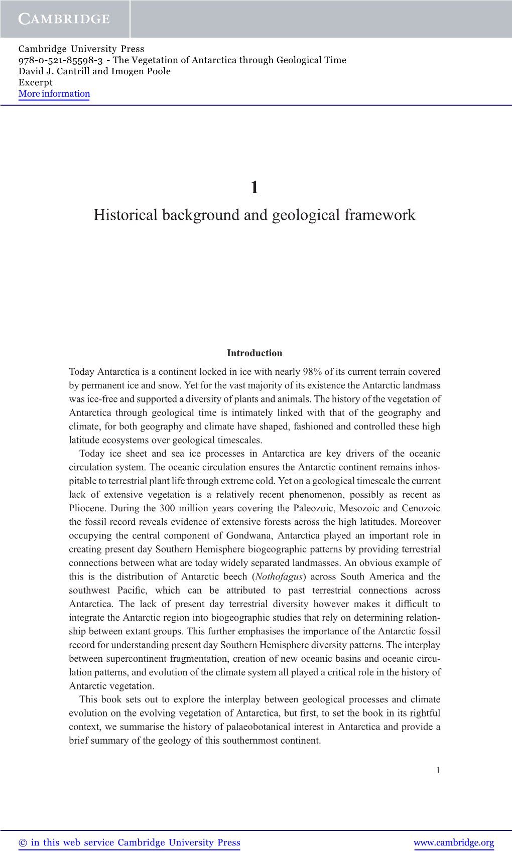 Historical Background and Geological Framework