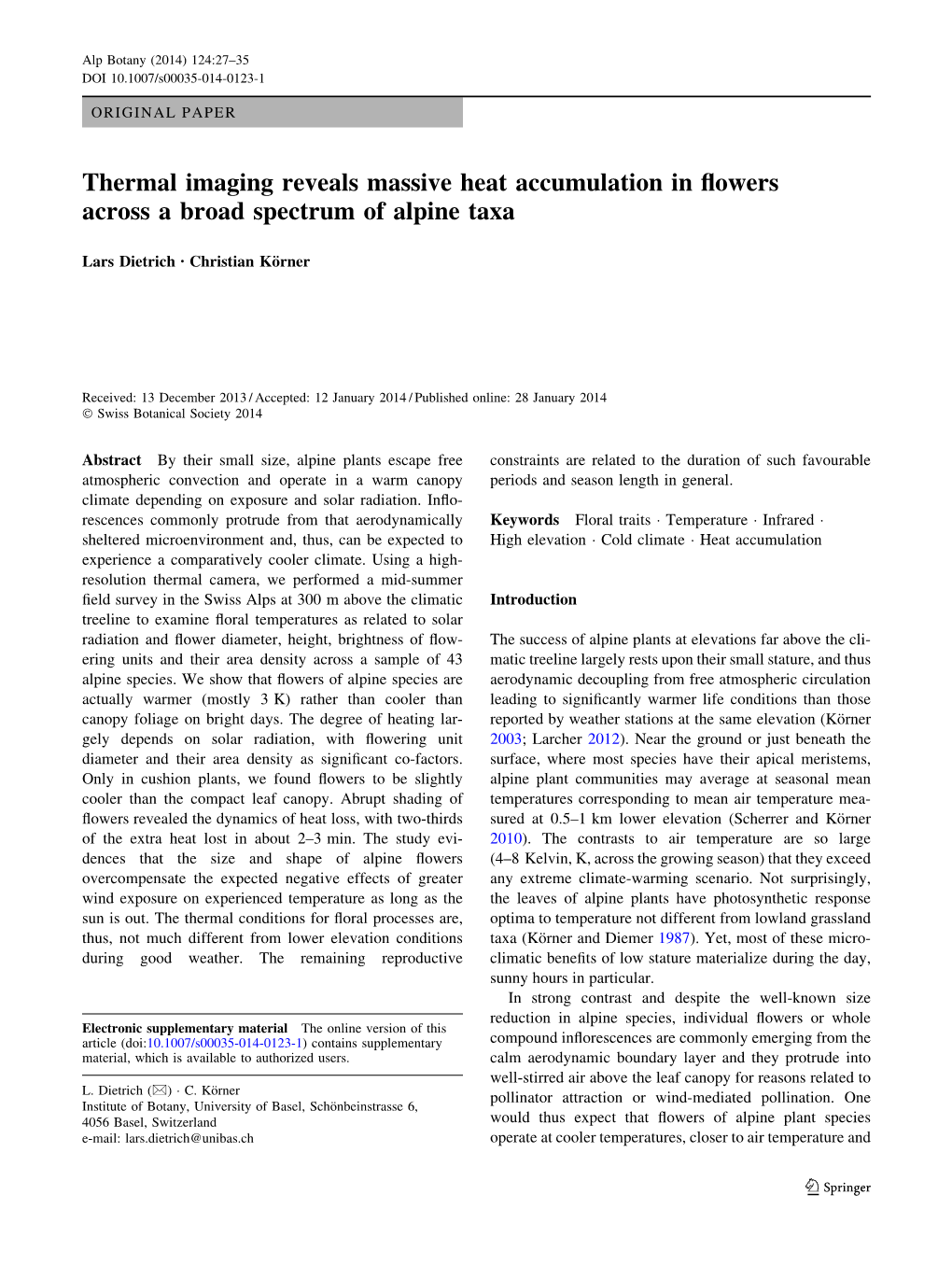 Thermal Imaging Reveals Massive Heat Accumulation in Flowers Across