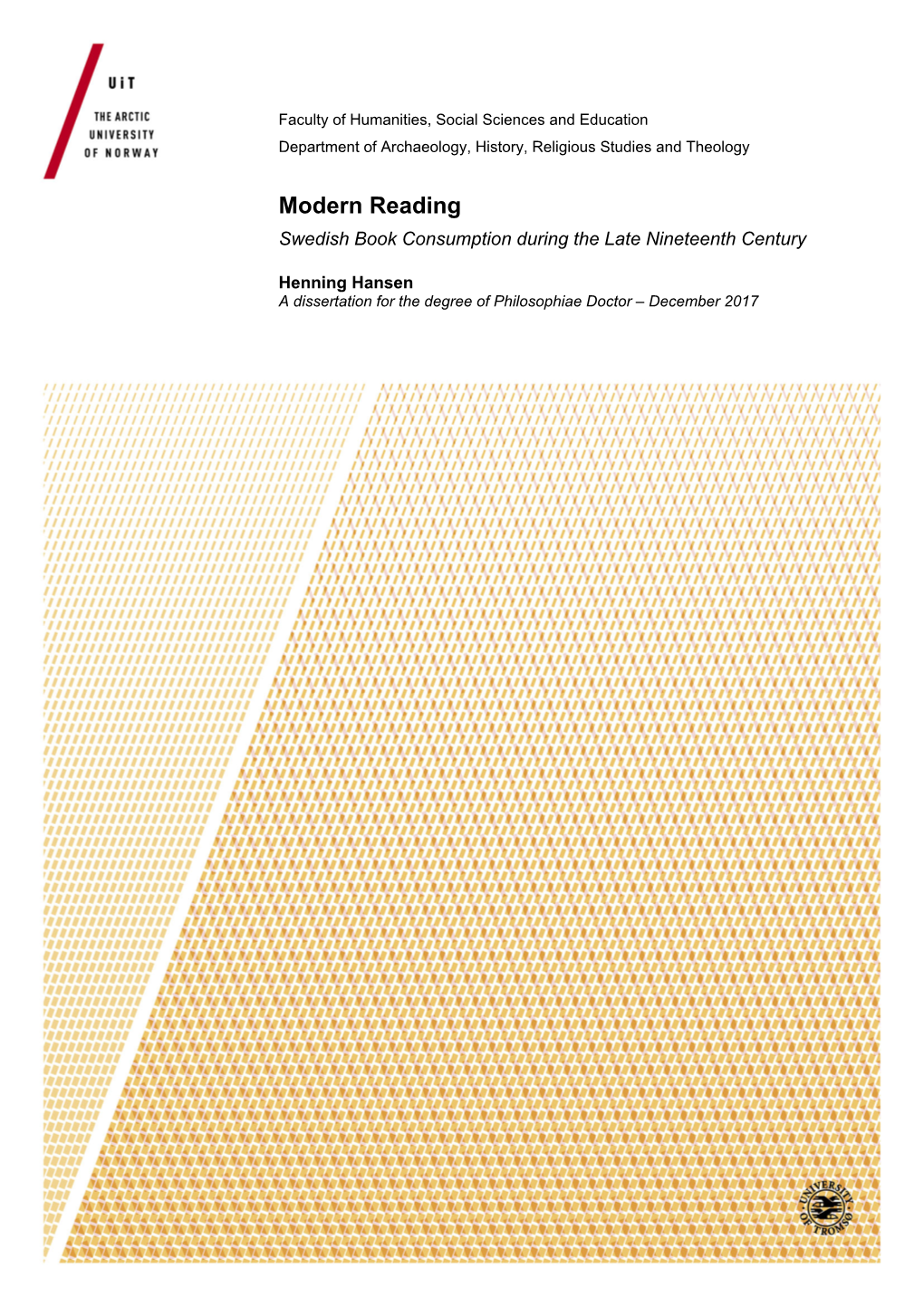 Modern Reading Swedish Book Consumption During the Late Nineteenth Century