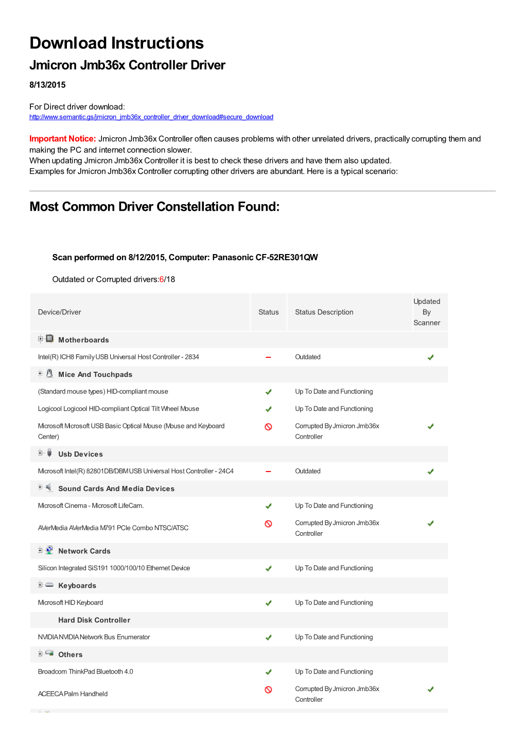 Jmicron Jmb36x Controller Driver 8/13/2015