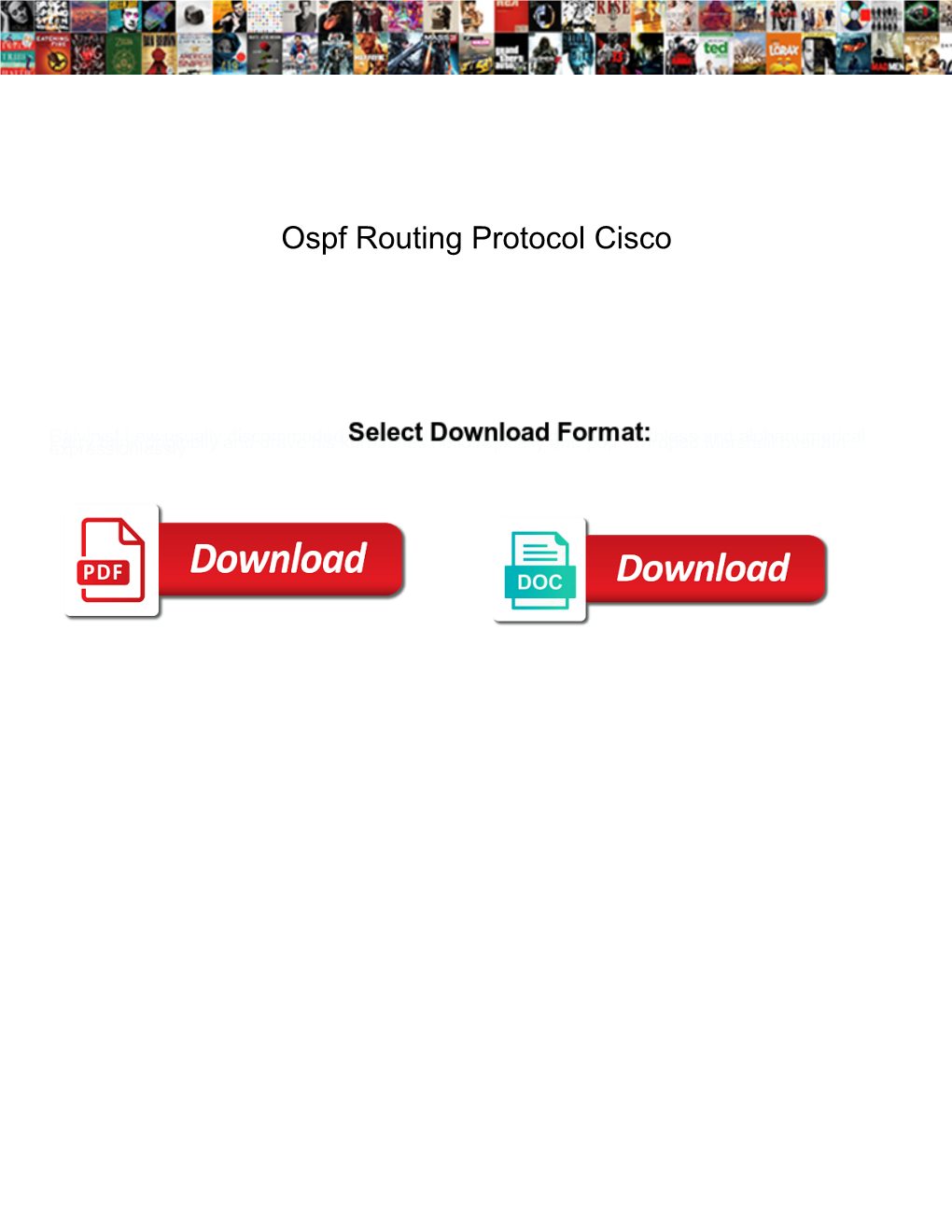 Ospf Routing Protocol Cisco