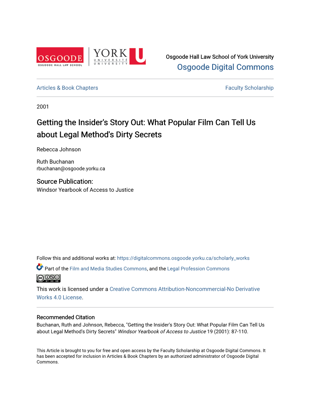 What Popular Film Can Tell Us About Legal Method's Dirty Secrets