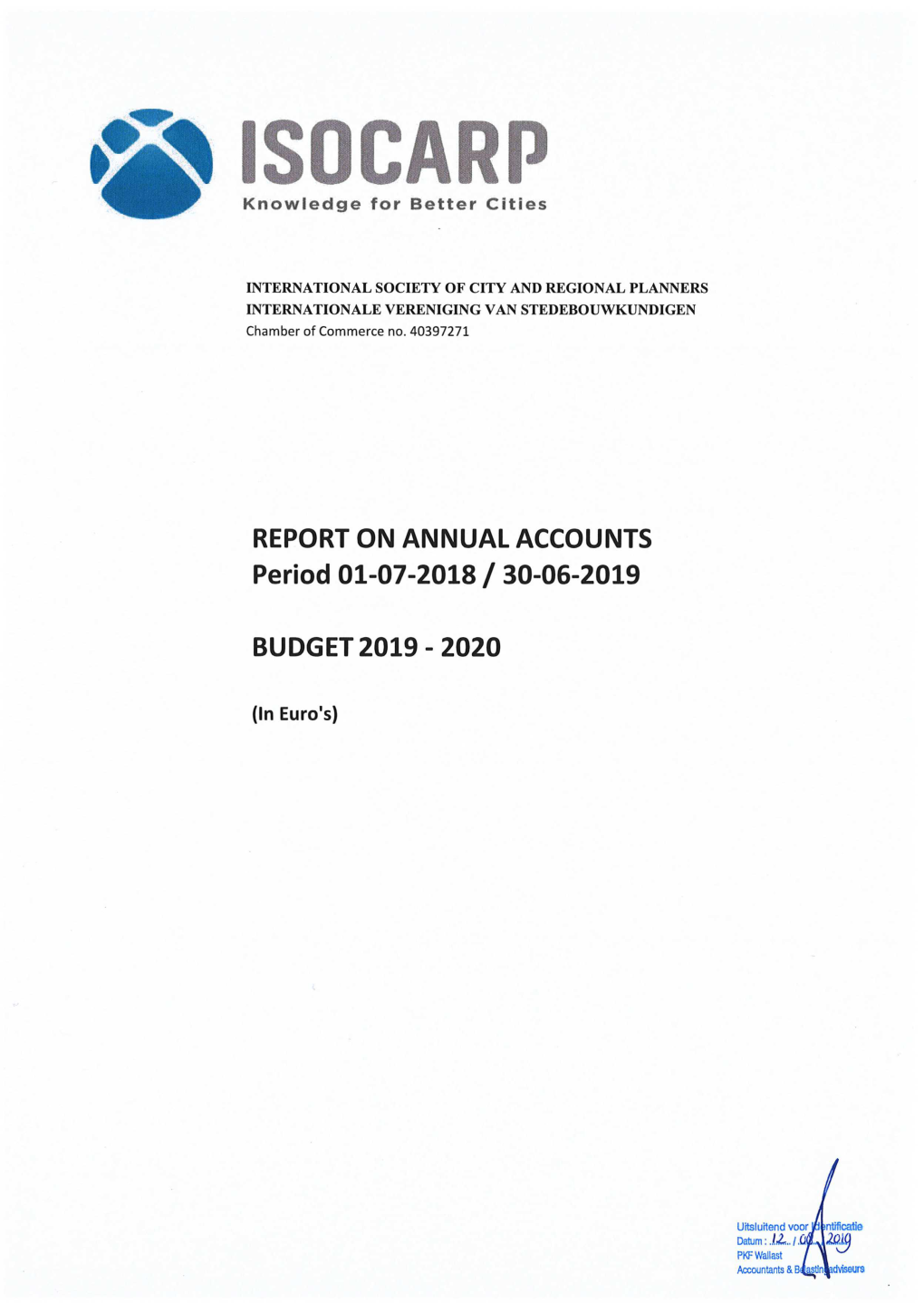 2018-2019 Annual Accounts and 2019-2020 Budget