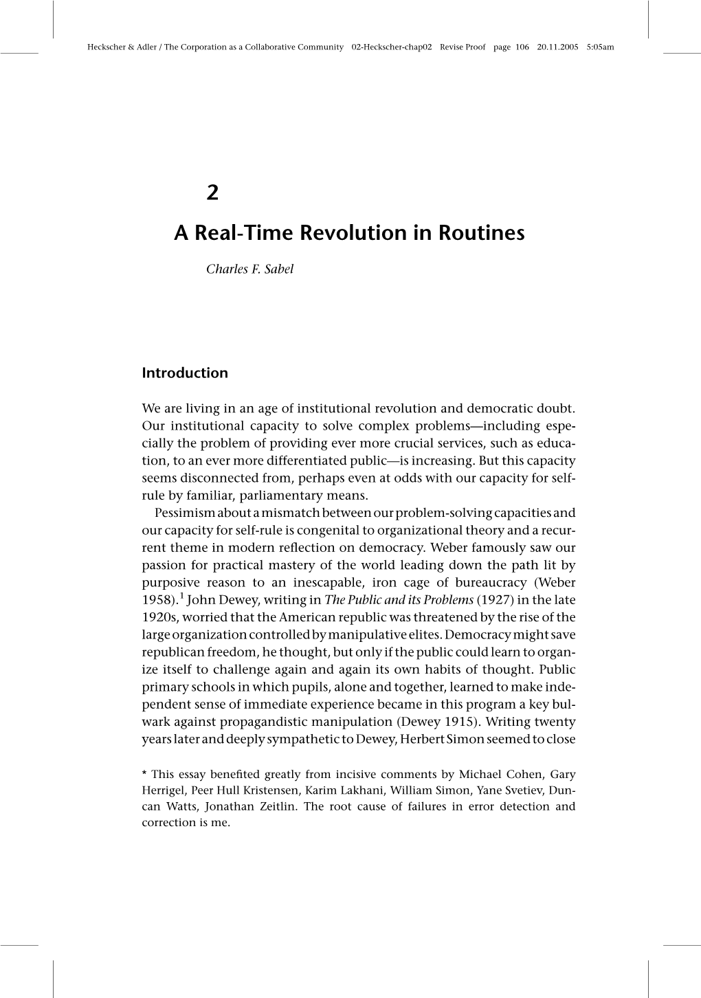 2 a Real-Time Revolution in Routines