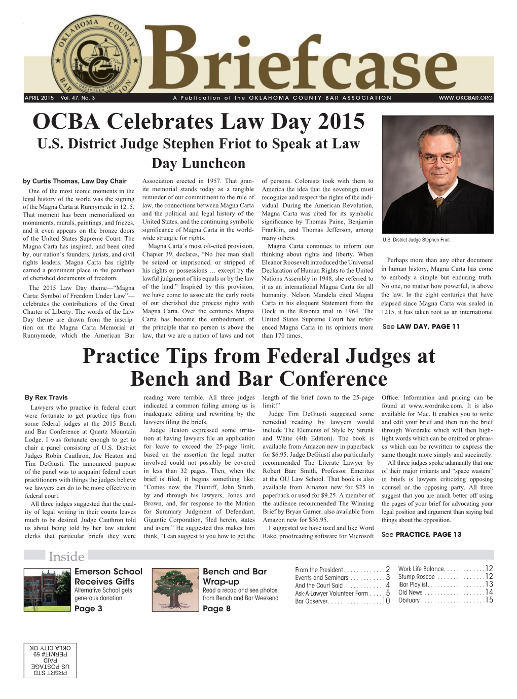 OCBA Celebrates Law Day 2015 Day Law Celebrates OCBA