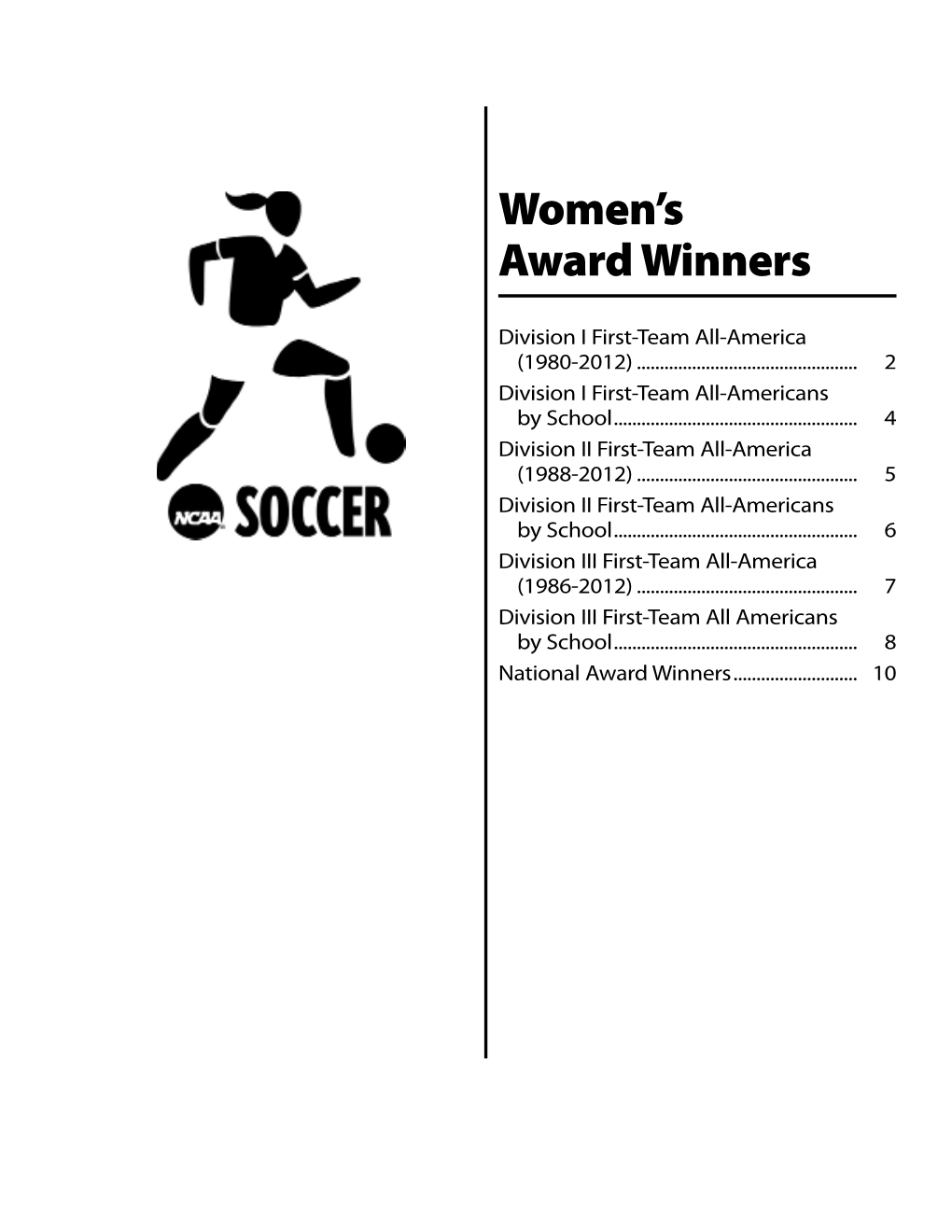 Women's Award Winners