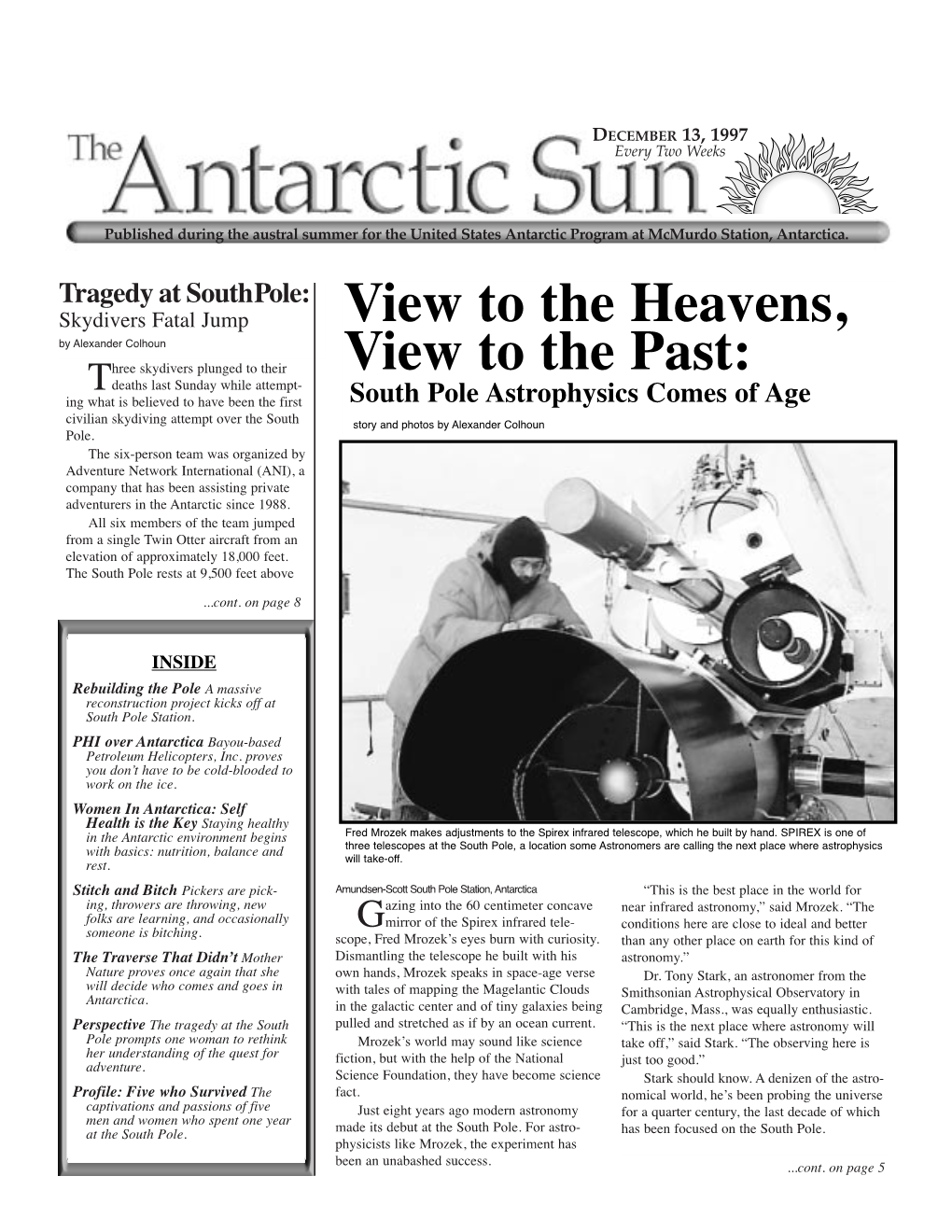 The Antarctic Sun, December 13, 1997