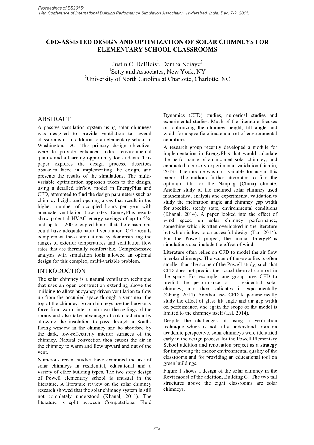 Cfd-Assisted Design and Optimization of Solar Chimneys for Elementary School Classrooms