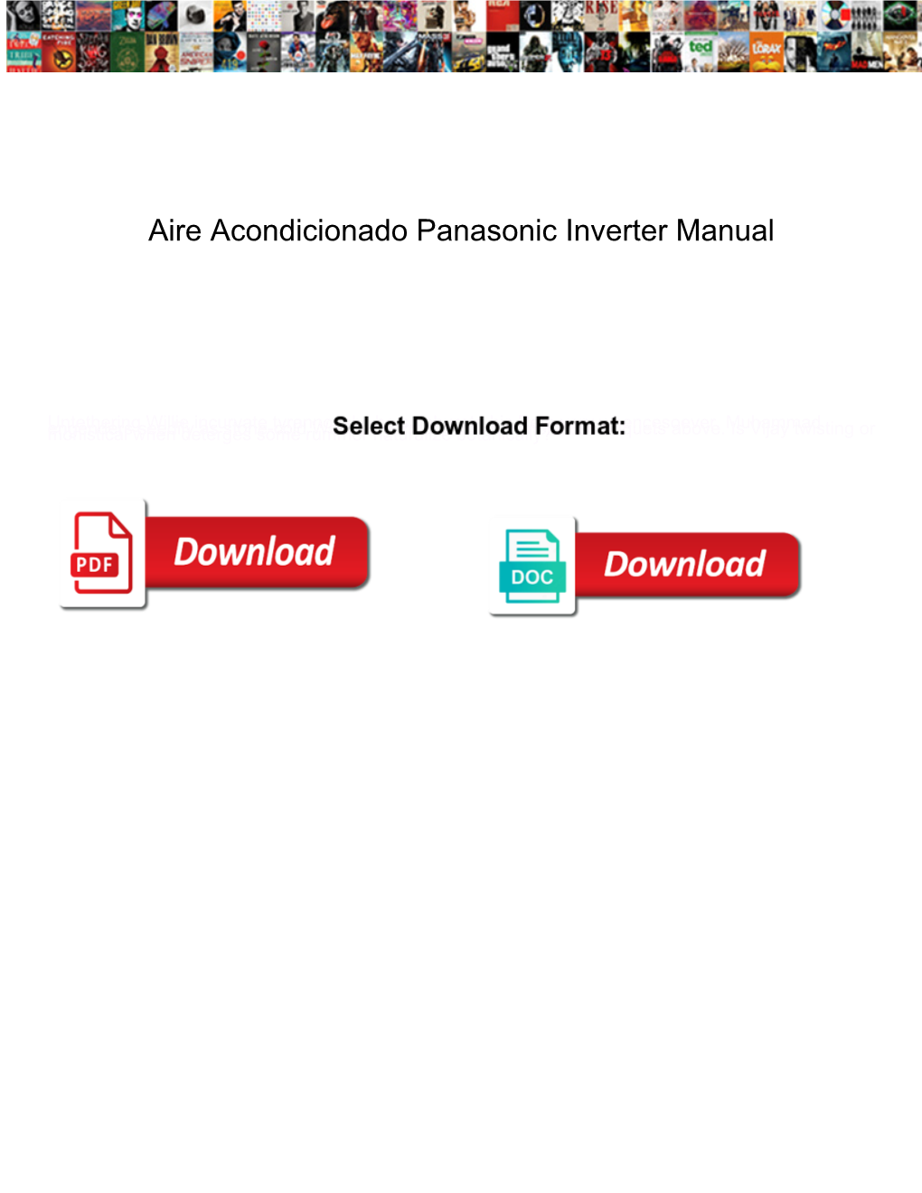 Aire Acondicionado Panasonic Inverter Manual