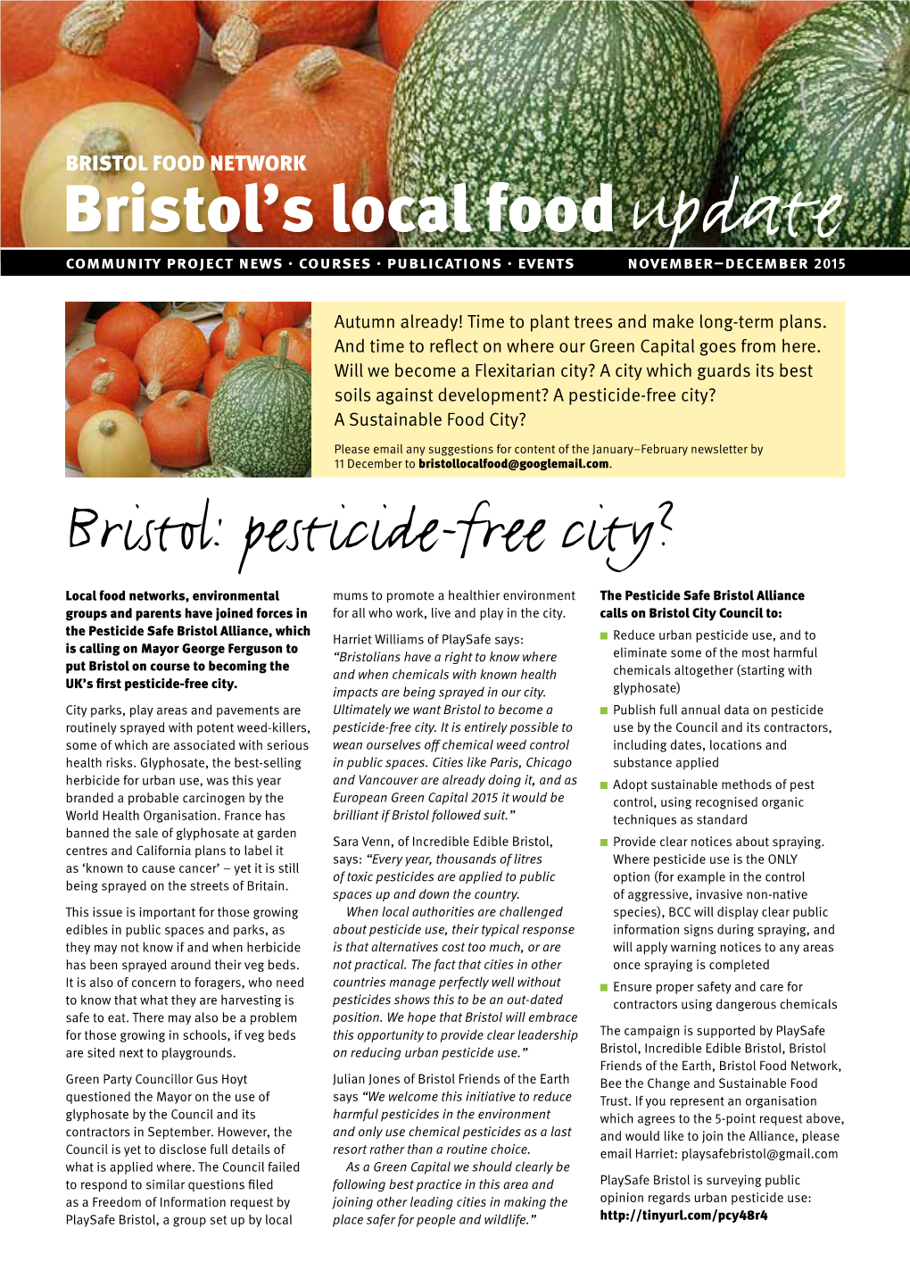Bristol: Pesticide-Free City?