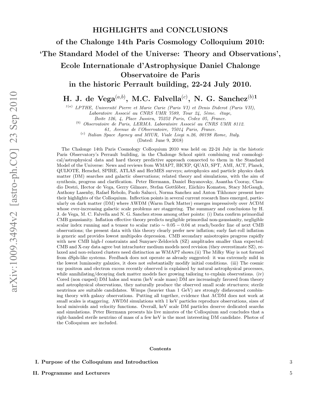 Highlights and Conclusions of the Chalonge 14Th Paris Cosmology