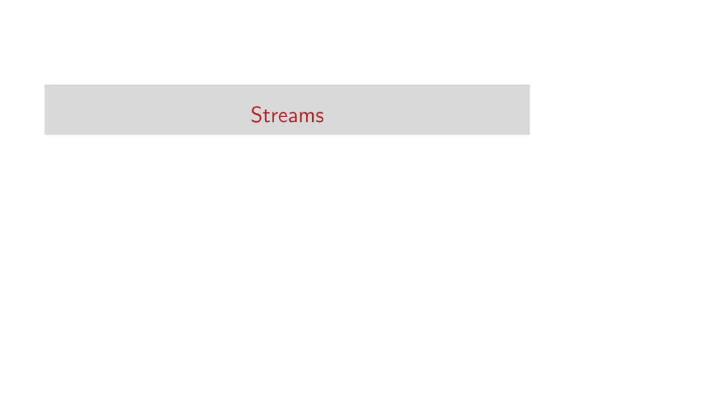 Streams Collections and Combinatorial Search