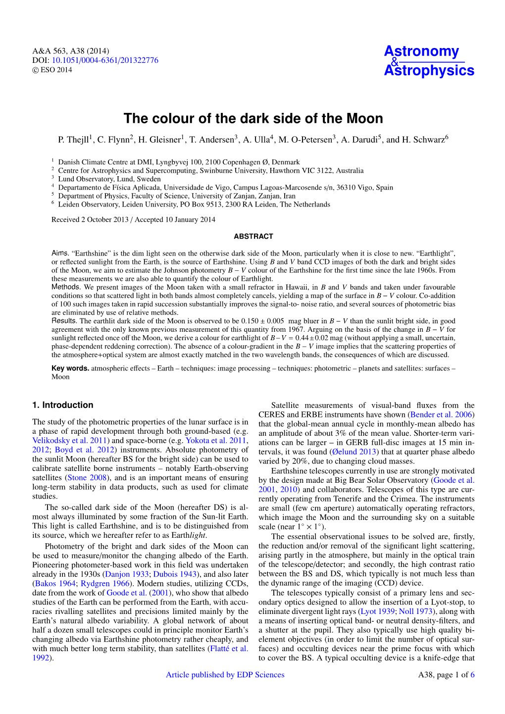 The Colour of the Dark Side of the Moon P