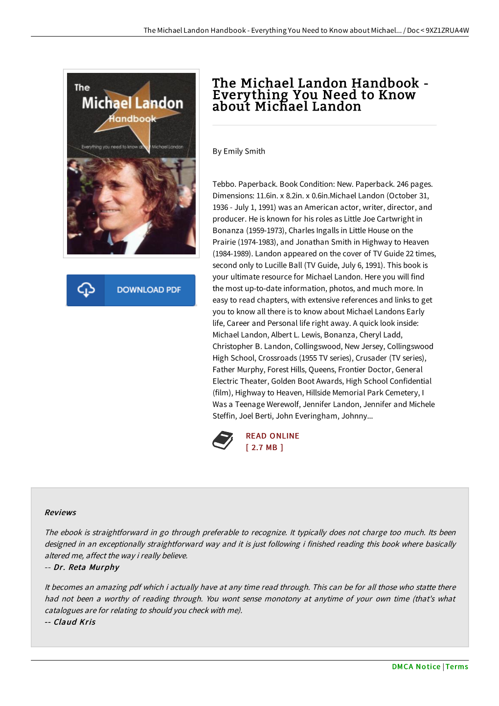 PDF < the Michael Landon Handbook