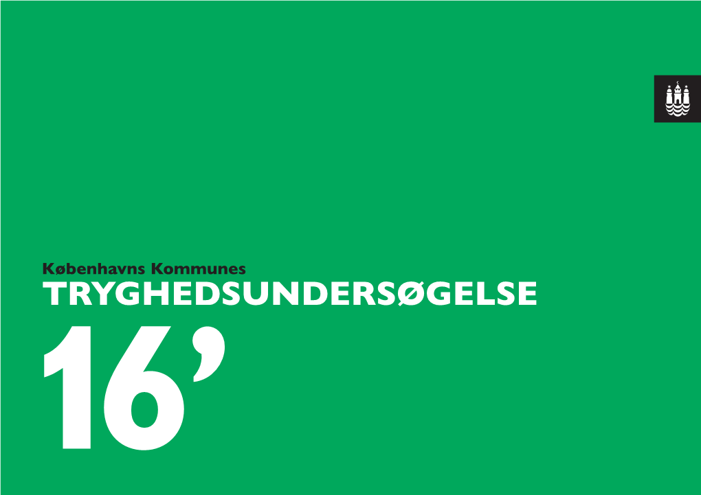 Tryghedsundersøgelse 16’ Indholdsfortegnelse