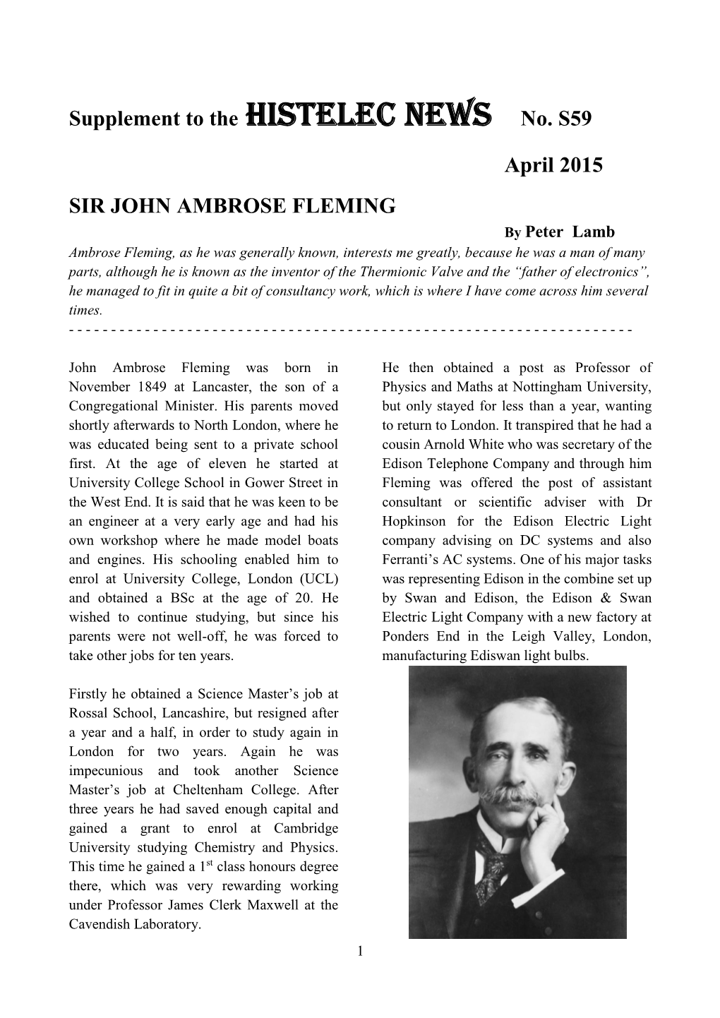 Sir John Ambrose Fleming