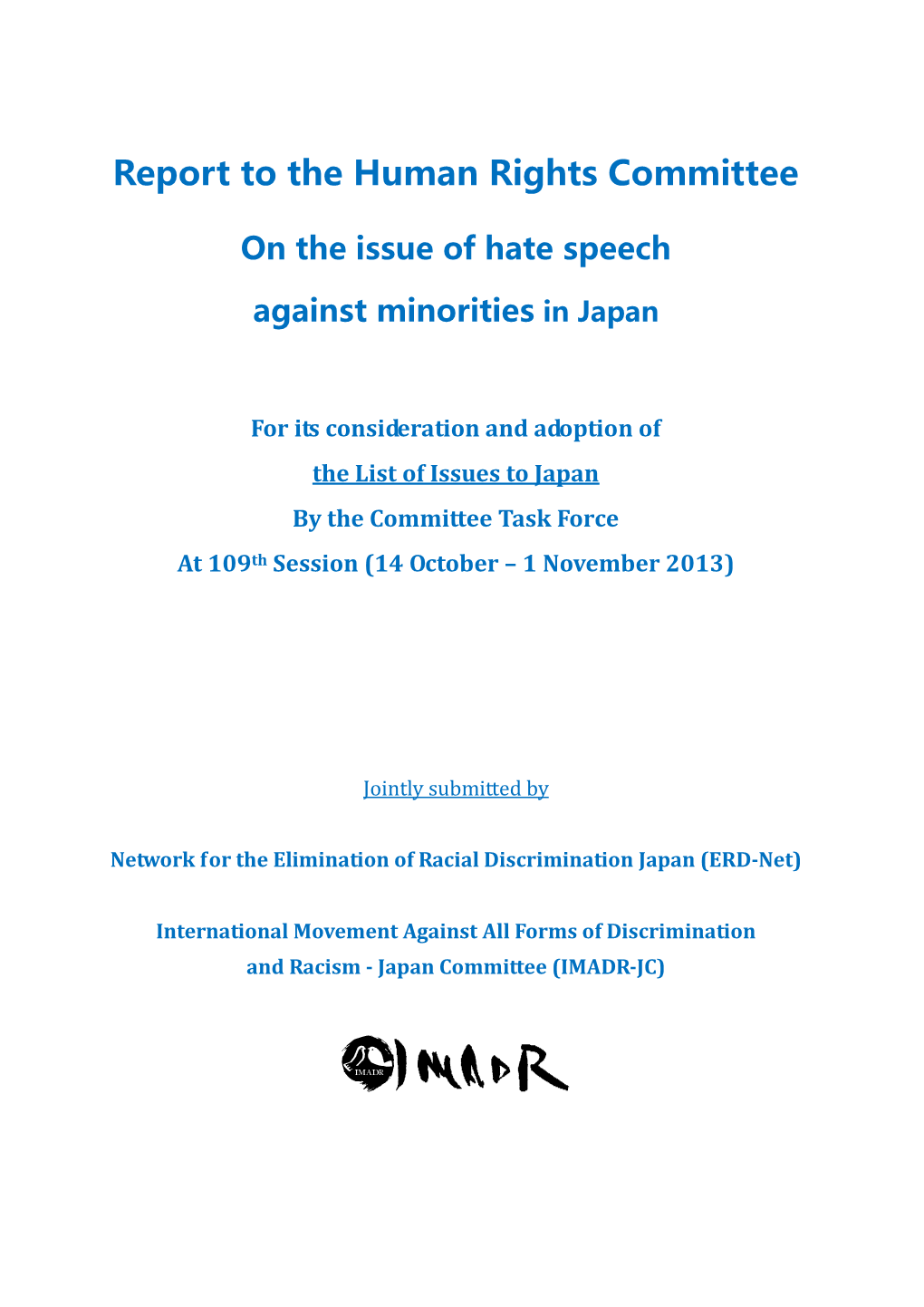 Report to the Human Rights Committee