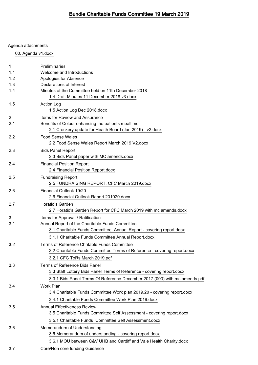 Bundle Charitable Funds Committee 19 March 2019