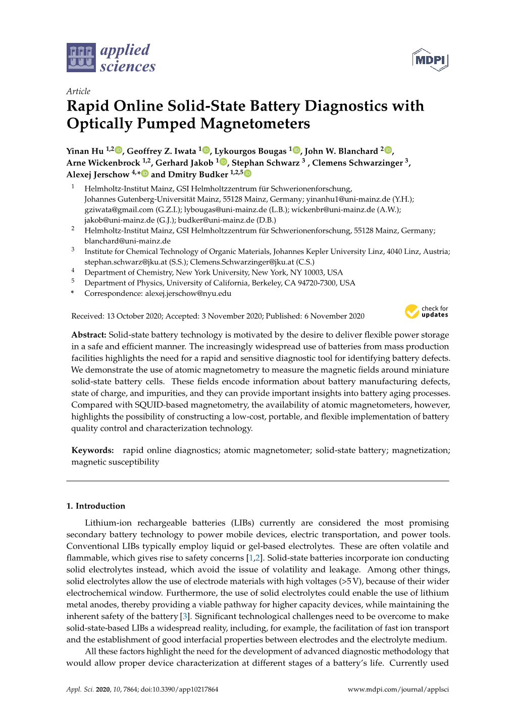 Rapid Online Solid-State Battery Diagnostics with Optically Pumped Magnetometers