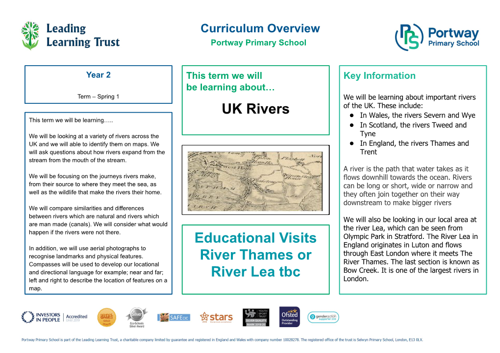 UK Rivers Educational Visits River Thames Or River Lea