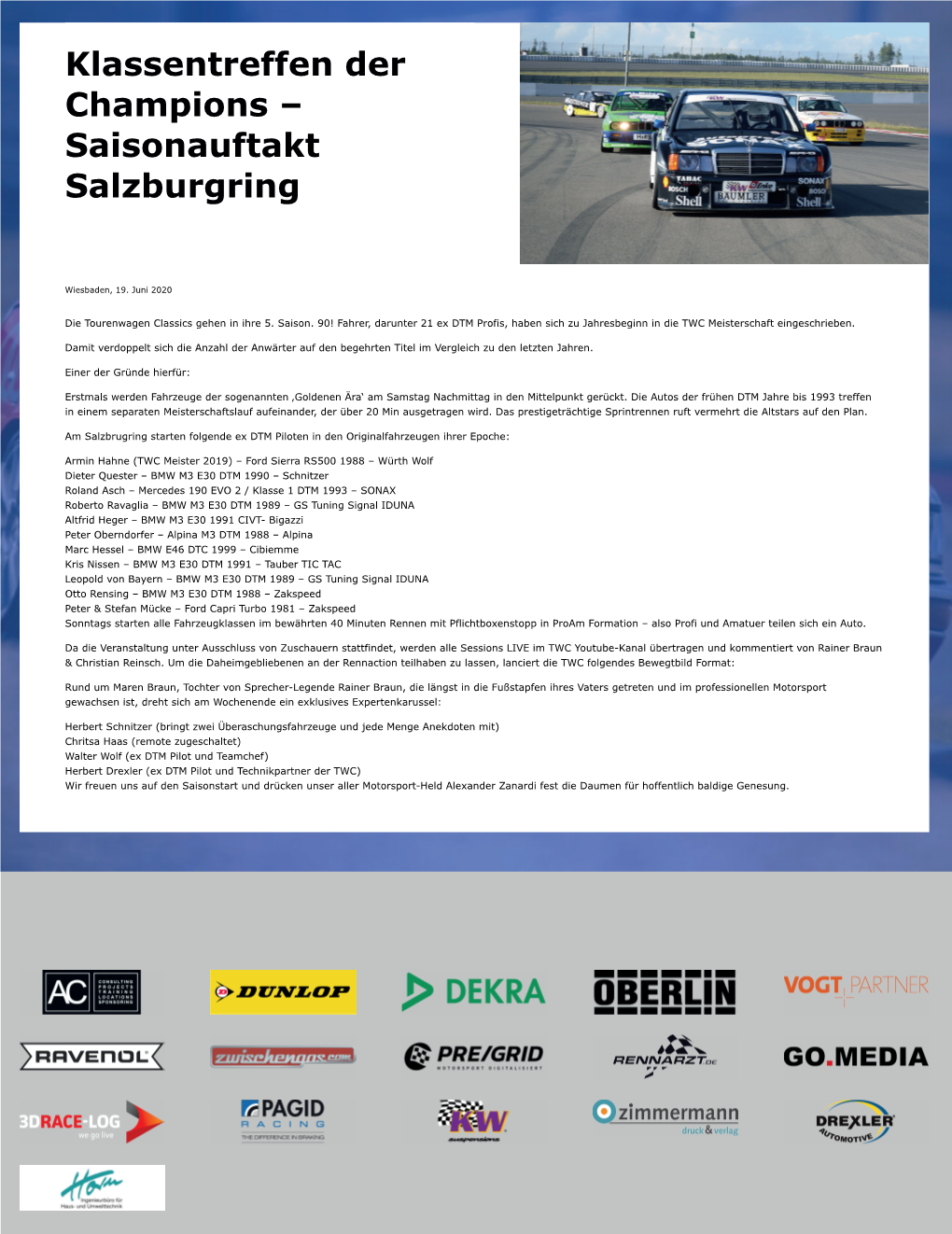 Klassentreffen Der Champions – Saisonauftakt Salzburgring