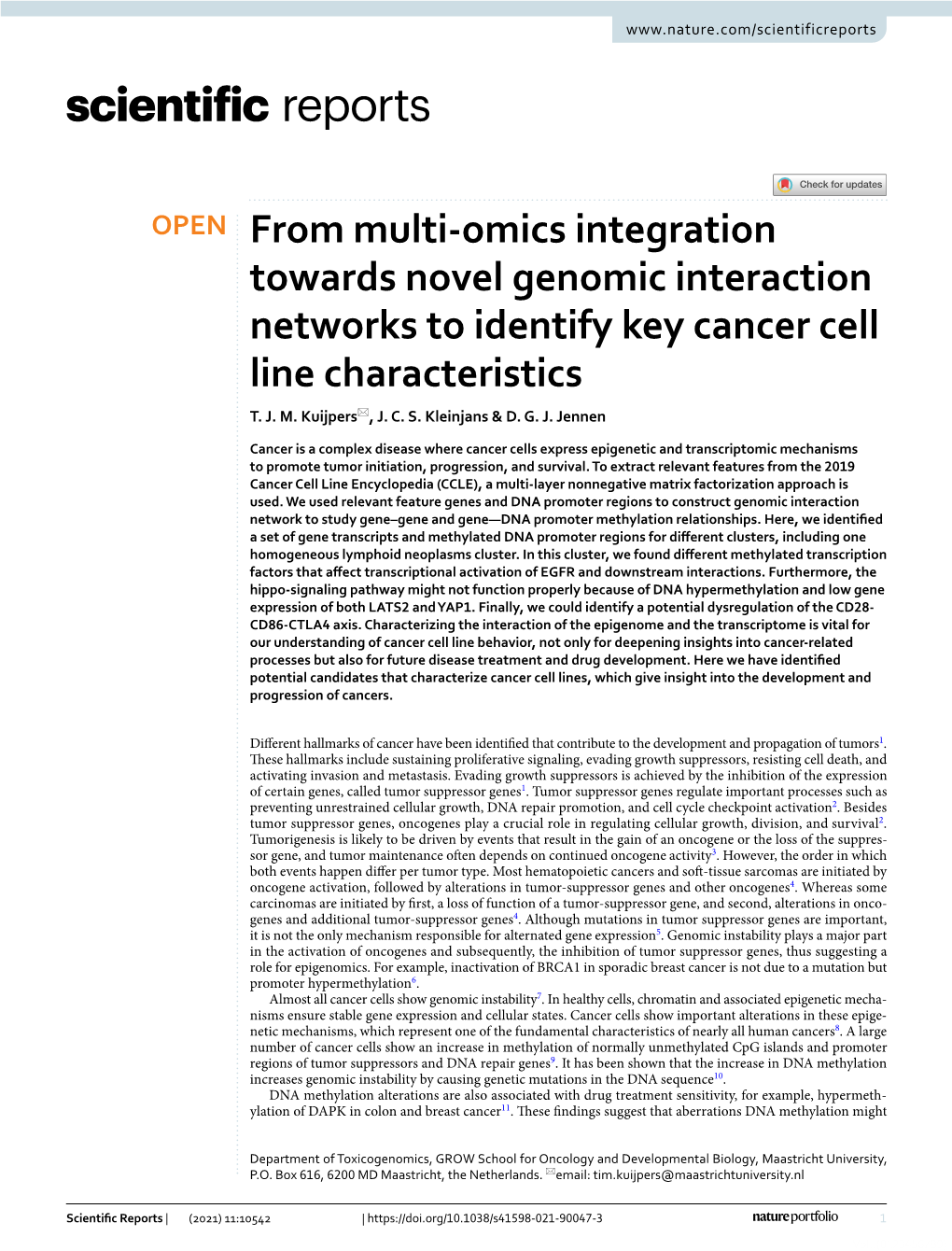 From Multi-Omics Integration Towards Novel Genomic Interaction Networks