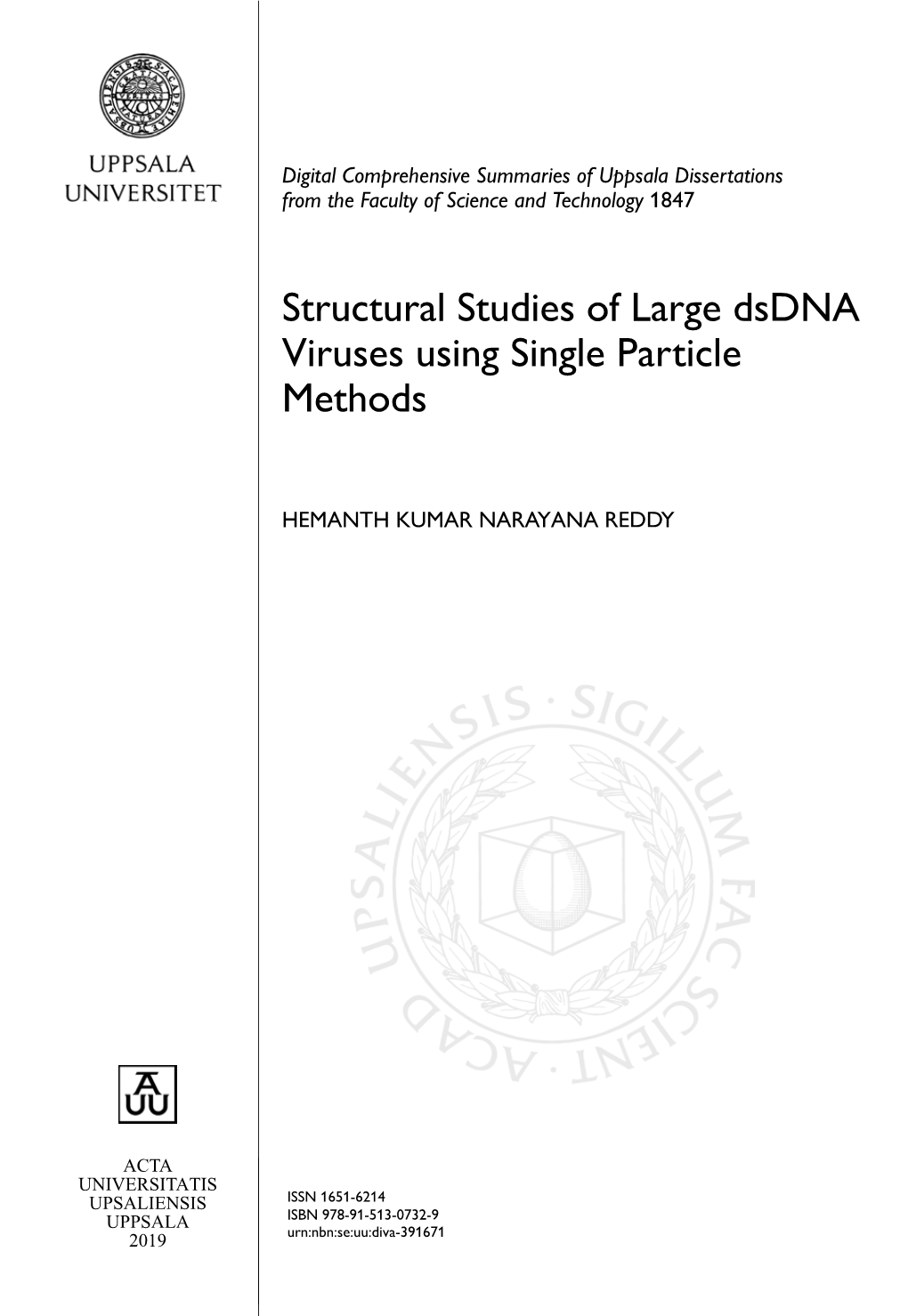 Structural Studies of Large Dsdna Viruses Using Single Particle Methods