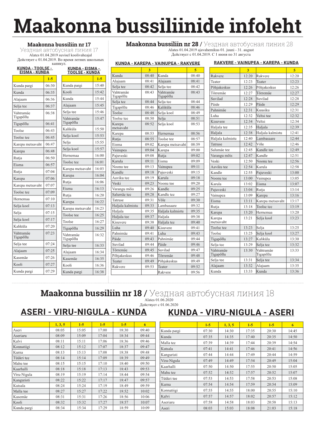 Maakonna Bussiliinide Infoleht