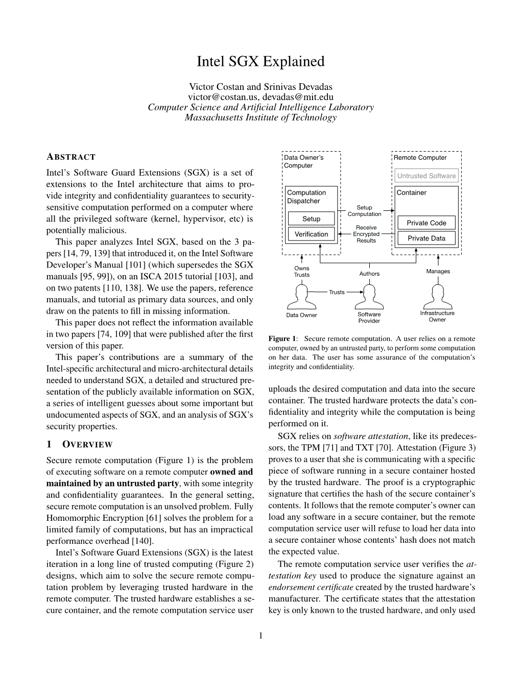 Intel SGX Explained