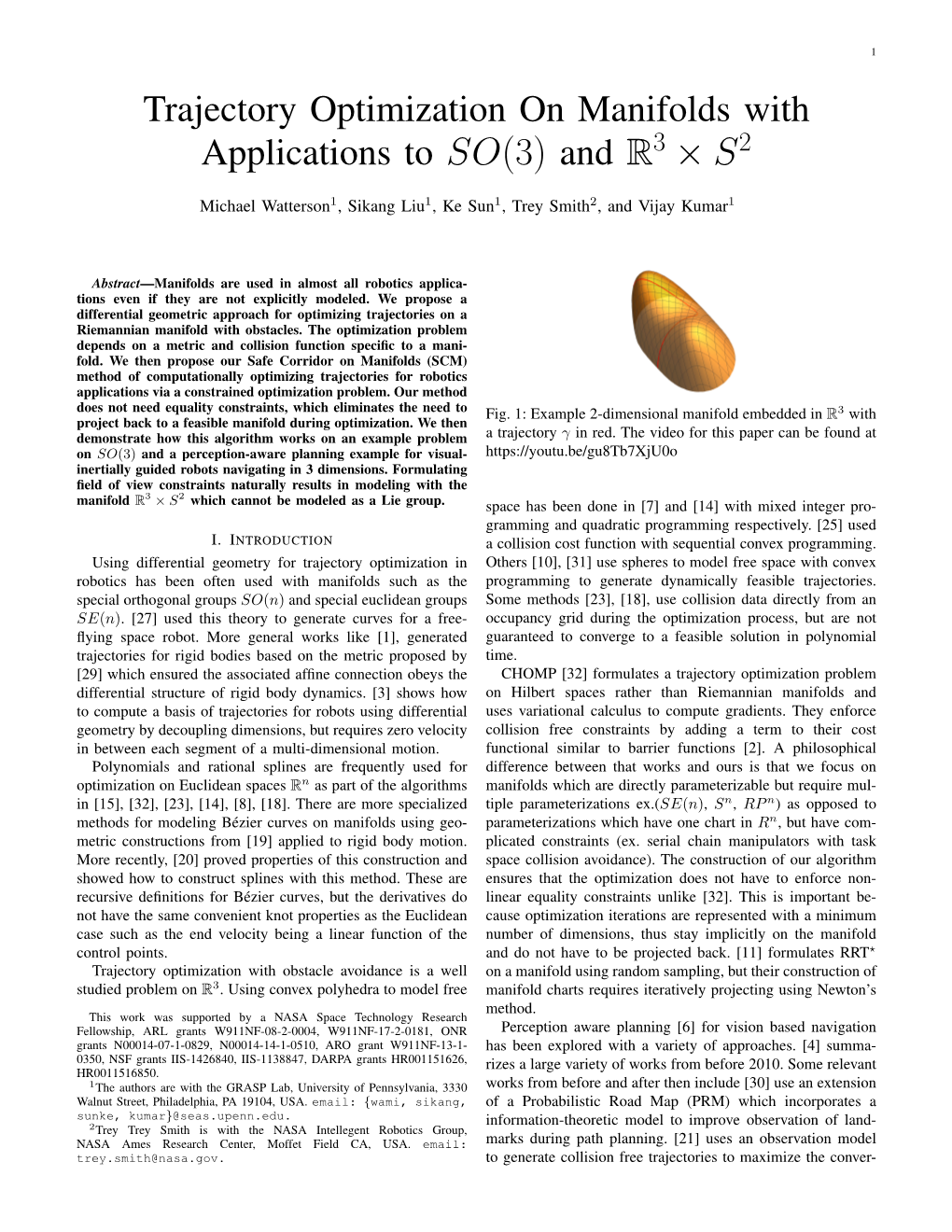 Trajectory Optimization on Manifolds with Applications to SO(3) and R