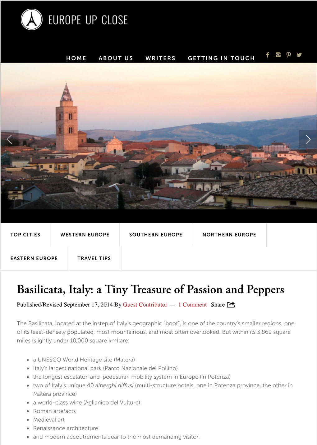Basilicata, Italy: a Tiny Treasure of Passion and Peppers Published/Revised September 17, 2014 by Guest Contributor — 1 Comment Share