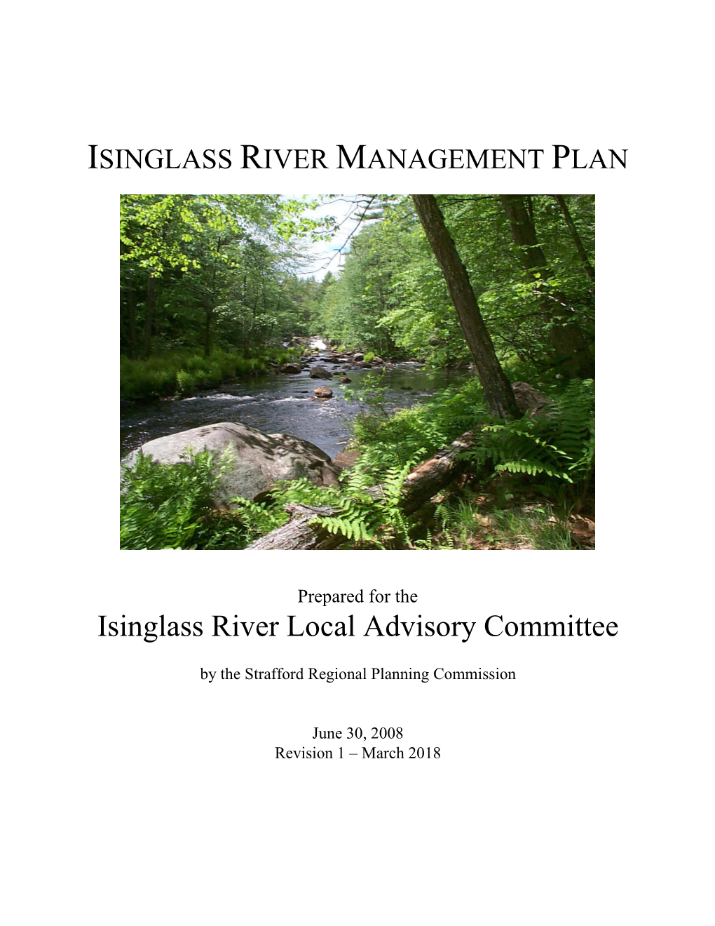 Isinglass River Management Plan