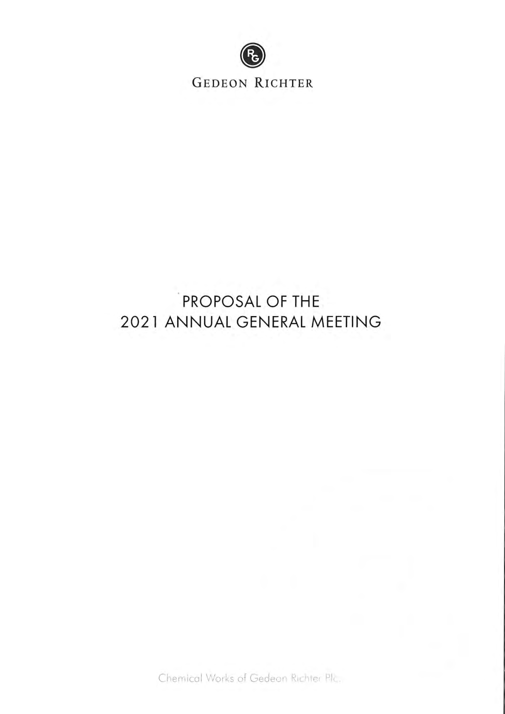 Proposal of the 2021 Annual General Meeting 3.00 MB3/24/2021Pdf