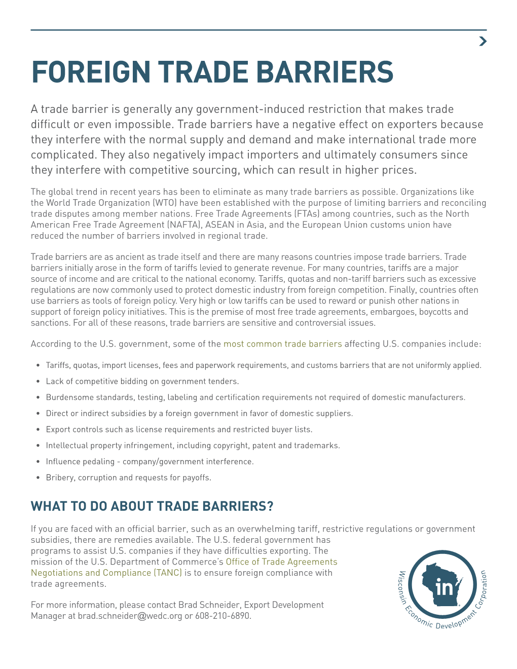 Foreign Trade Barriers