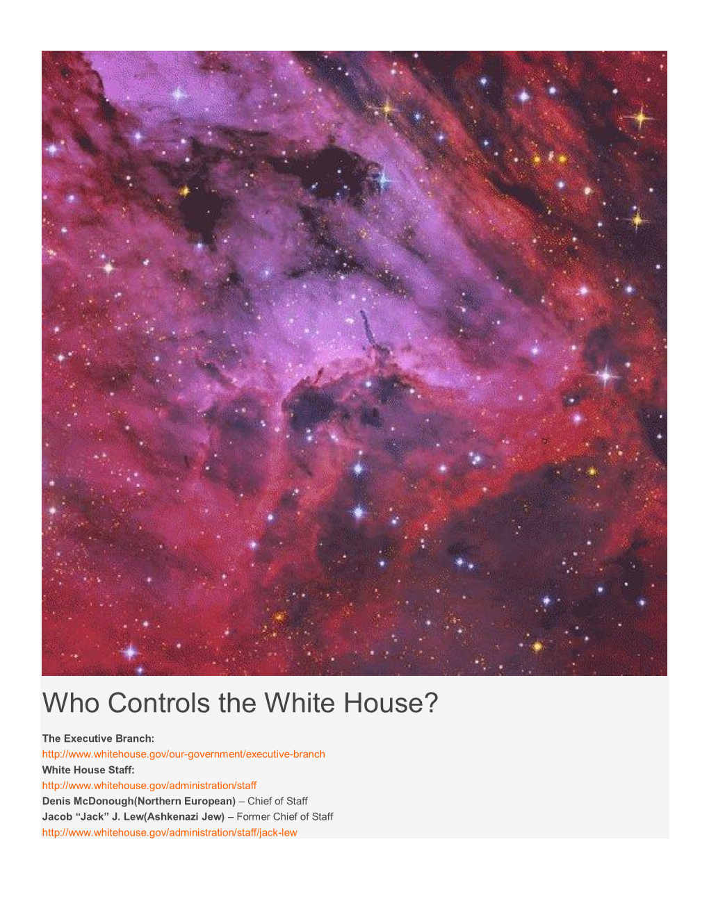 Who Controls the White House?