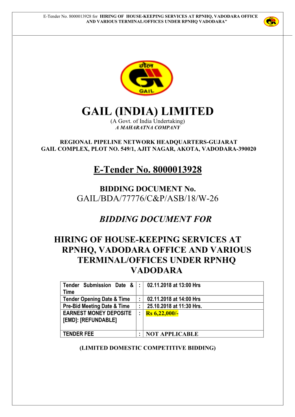 GAIL (INDIA) LIMITED (A Govt