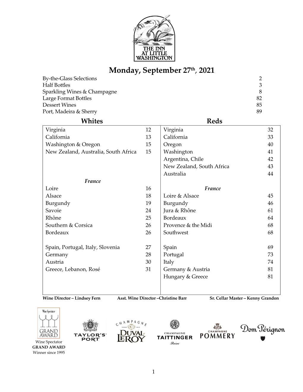 WHITE WINES Virginia