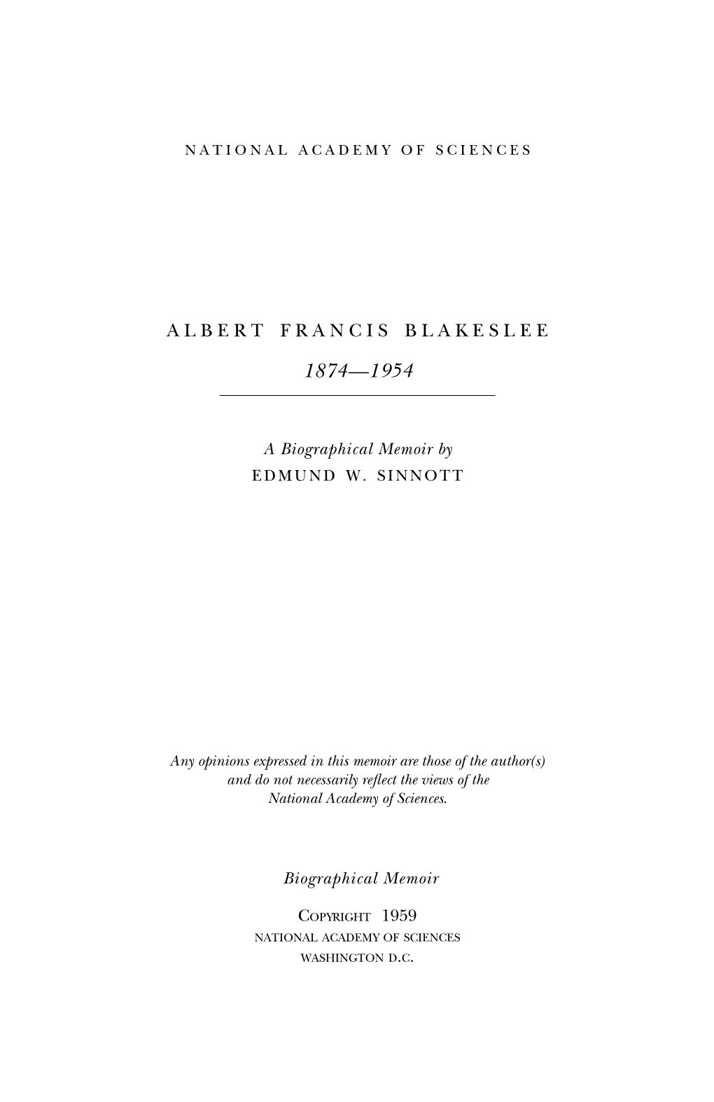 Albert Francis Blakeslee