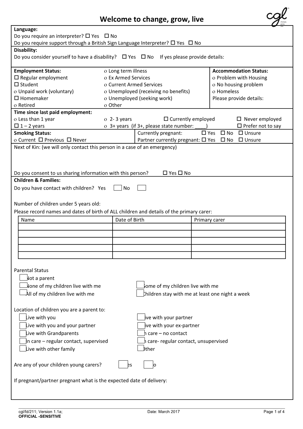 Cgl/Fd/211; Version 1.1A; Date: March 2017 Page 1 of 4